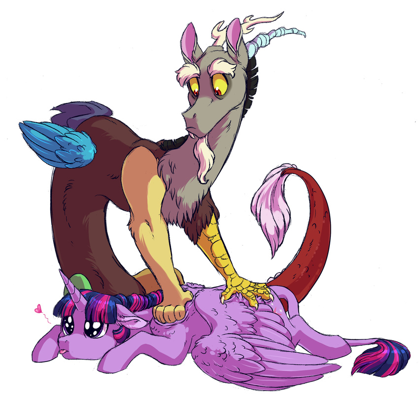 &lt;3 2017 discord_(mlp) draconequus equine female friendship_is_magic hi_res horn lopoddity mammal my_little_pony story story_in_description twilight_sparkle_(mlp) winged_unicorn wings
