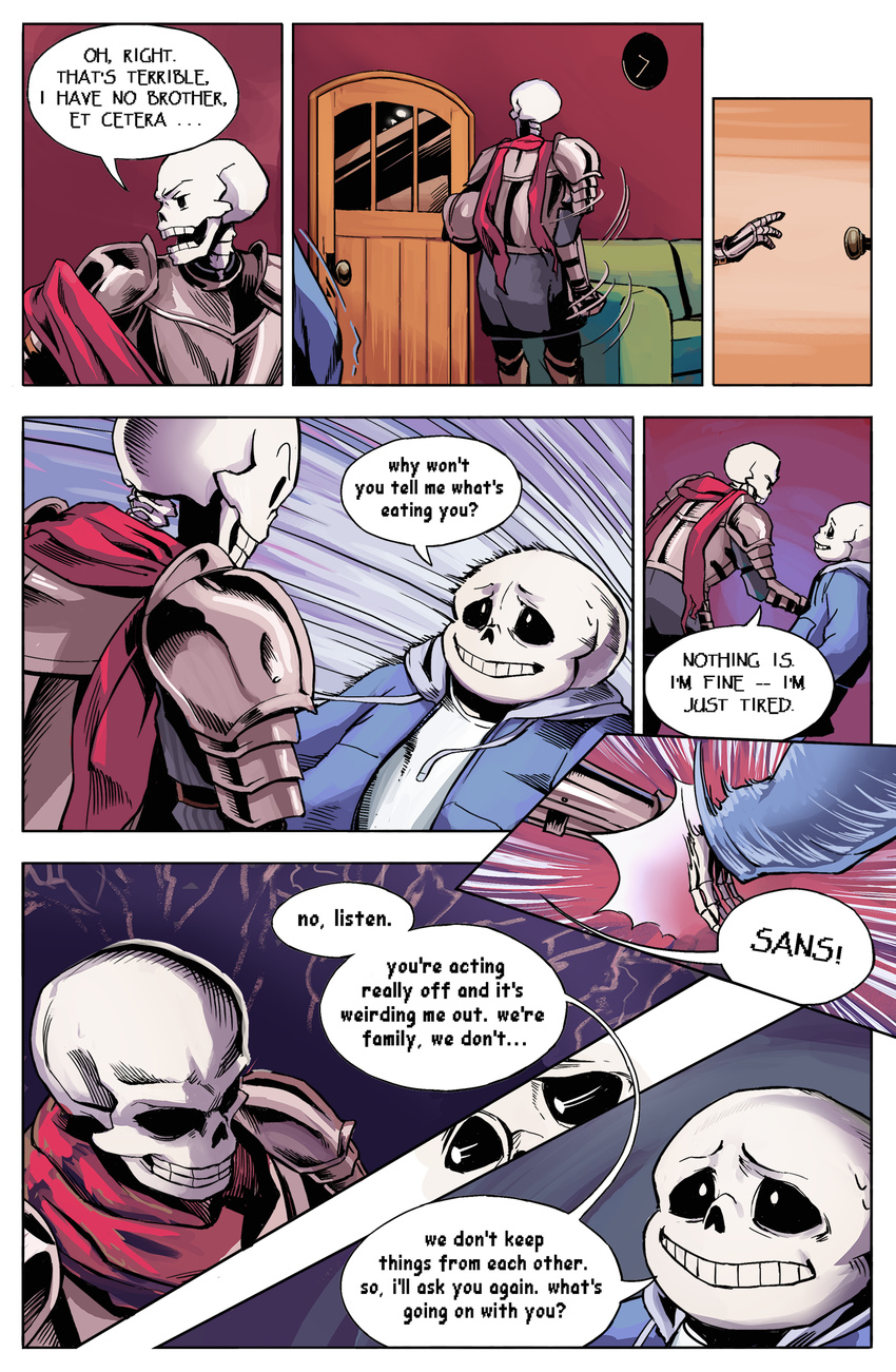 2017 angry animated_skeleton bone clothed clothing comic digital_media_(artwork) english_text fluffyslipper male not_furry papyrus_(undertale) sans_(undertale) skeleton teeth text undead undertale video_games