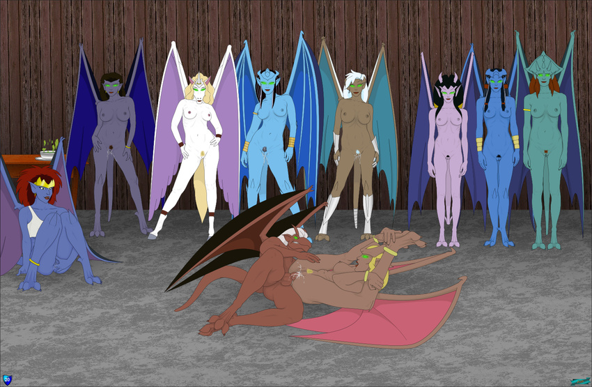 angela breasts brooklyn_(gargoyles) butt cum cum_inside delilah demona_(gargoyles) desdemona disney domination fab3716 female gargoyles male nude obsidiana ophelia penis pussy sora submissive turquesa una