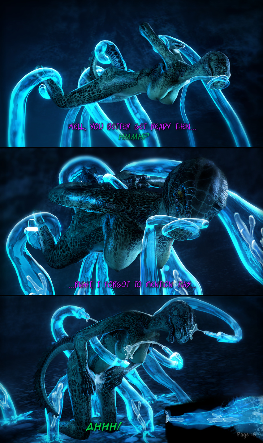 2016 3d_(artwork) absurd_res ambiguous_fluids anal anal_penetration anthro argonian arm_grab bizzyniz breasts cave comic cum cum_in_pussy cum_inside cum_on_face cumshot cutaway detailed dialogue digital_media_(artwork) double_penetration double_vaginal dripping ejaculation female forced front_view glowing hi_res inside internal kneeling leg_grab lying masturbation nude on_front orgasm penetration penis_tentacles pussy rape reptile scalie side_view skyrim source_filmmaker tail_masturbation tentacle_rape tentacle_sex tentacles the_elder_scrolls thigh_grab translucent translucent_tentacles vaginal vaginal_penetration video_games