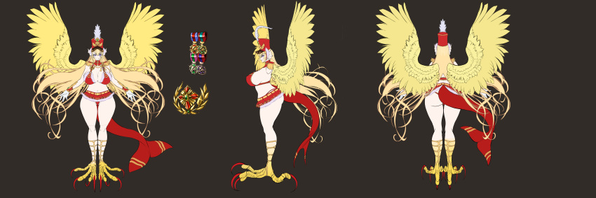 absurd_res animal_humanoid avian avian_humanoid big_breasts blonde_hair breasts clothed clothing digital_media_(artwork) eden's_ritter_grenze european_mythology feathered_wings feathers feet female fish greek_mythology hair harpy hat headgear headwear hi_res huge_breasts humanoid hybrid light_body light_skin mammal marine megaera_(eden's_ritter_grenze) monster_girl_(genre) mythological_avian mythological_creature mythology naglfar panties red_clothing red_hat red_headwear red_panties red_underwear santa_bikini skimpy solo talons toes underwear wings yellow_body yellow_feathers