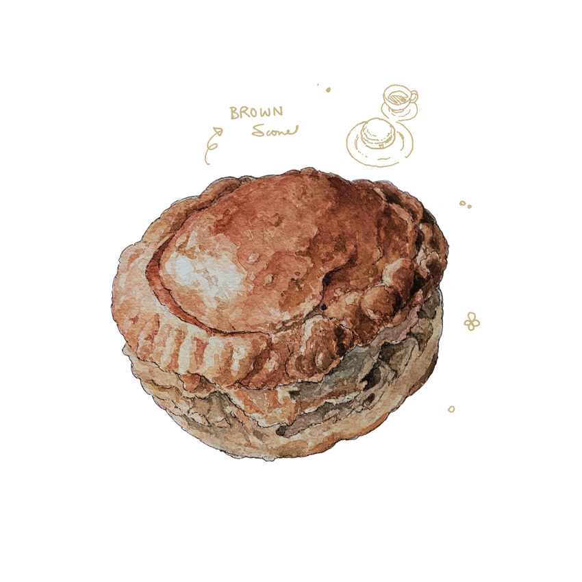 bread food food_focus highres kohaku392 no_humans original pastry scone still_life white_background