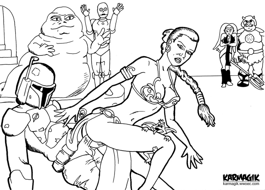 boba_fett c-3po gamorrean jabba_the_hutt karmagik lyn_me princess_leia_organa return_of_the_jedi star_wars