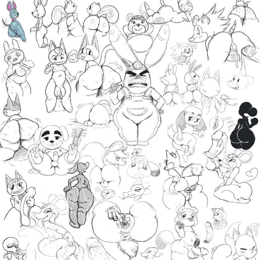 afrometalmizu animal_crossing anthro anus bea_(nitw) big_butt bob_(animal_crossing) breasts butt cat coco_(animal_crossing) crazy_redd digby_(animal_crossing) feline fellatio female game_and_watch girly hi_res k.k._slider kicks_(animal_crossing) mable_(animal_crossing) male mammal mr._game_and_watch mr._resetti nintendo nokemop oral penis reese_(animal_crossing) sex sssonic2 tangy_(animal_crossing) tom_nook_(animal_crossing) video_games