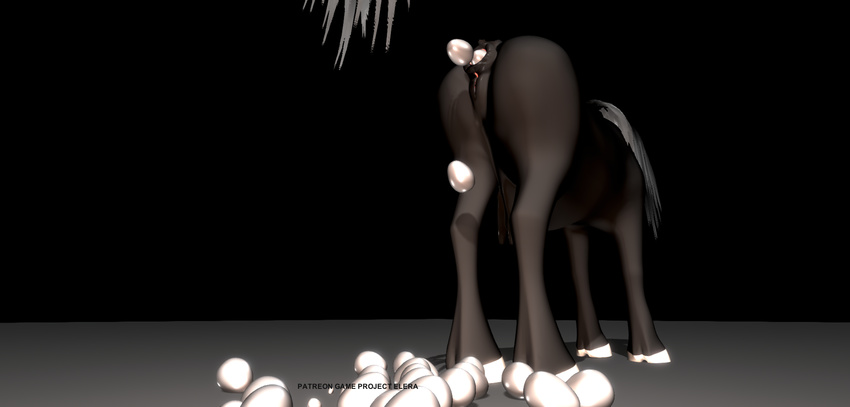 3d_(artwork) anal animal_genitalia digital_media_(artwork) egg elera elsera equine female hi_res horse mammal patreon pregnant simple_background solo
