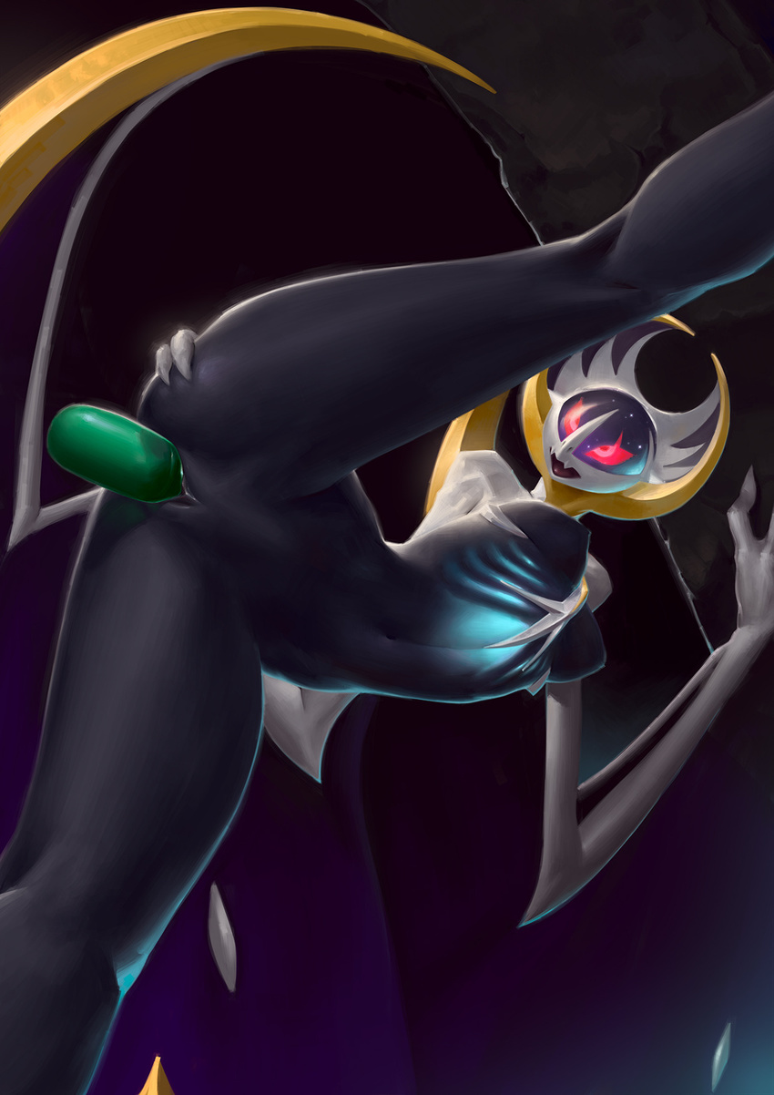2017 ahegao anthro bat bent_over black_body breasts butt digital_media_(artwork) dildo eosphorite eye_roll fangs female hand_on_butt hi_res legendary_pok&eacute;mon looking_pleasured looking_through_legs low-angle_view lunala mammal membranous_wings navel nintendo nipples nude open_mouth penetration pok&eacute;mon pok&eacute;morph presenting presenting_hindquarters presenting_pussy pussy red_eyes sex_toy slim solo tongue translucent_body vaginal vaginal_penetration video_games winged_arms wings yellow_body