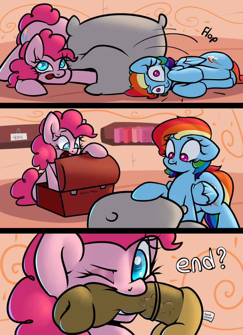 big_butt butt comic dildo earth_pony english_text equine female feral friendship_is_magic horse mammal my_little_pony pegasus pinkie_pie_(mlp) pony rainbow_dash_(mlp) sex_toy slavedemorto text wings