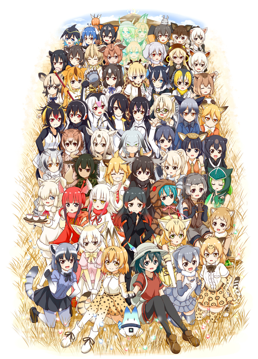 &gt;:) :3 :d :o :p :| ^_^ aardwolf_(kemono_friends) aardwolf_ears african_wild_dog_(kemono_friends) ahoge alpaca_ears alpaca_suri_(kemono_friends) alpaca_tail american_beaver_(kemono_friends) animal_ears animal_print ankle_boots antlers aqua_hair arabian_oryx_(kemono_friends) argyle argyle_neckwear arm_up armadillo_ears armor armpits arms_at_sides aurochs_(kemono_friends) axis_deer_(kemono_friends) backpack bag bangs bangs_pinned_back bare_arms bare_shoulders bear_ears bear_paw_hammer beaver_ears beige_shorts beige_sweater beige_vest belt beret bird_tail bird_wings black-framed_eyewear black-tailed_prairie_dog_(kemono_friends) black_bow black_eyes black_footwear black_gloves black_hair black_jacket black_legwear black_neckwear black_ribbon black_scarf black_swimsuit blazer blonde_hair blood blue_eyes blue_gloves blue_hair blue_jacket blue_ribbon blue_shirt blue_sky blunt_bangs blush boots bow bowtie bracelet breast_pocket breasts brown_bear_(kemono_friends) brown_belt brown_coat brown_eyes brown_footwear brown_gloves brown_hair brown_jacket brown_neckwear brown_ribbon brown_scarf brown_shirt brown_vest buttons camouflage camouflage_shirt campo_flicker_(kemono_friends) capybara_(kemono_friends) capybara_ears caracal_(kemono_friends) caracal_ears cat_ears center_frills circlet cleavage clenched_hand clenched_hands cloak closed_eyes closed_mouth cloud coat collar collarbone collared_shirt common_dolphin_(kemono_friends) common_raccoon_(kemono_friends) cow_ears cow_horns crested_porcupine_(kemono_friends) crop_top cross-laced_clothes crossed_bangs cup d: dark_skin day deer_ears denim denim_shorts dog_ears dot_nose drawstring dress drink dual_persona elbow_gloves elbow_pads elephant_ears emperor_penguin_(kemono_friends) eurasian_eagle_owl_(kemono_friends) everyone expressionless extra_ears eyebrows_visible_through_hair eyelashes ezo_red_fox_(kemono_friends) facing_away facing_viewer fang feathers fennec_(kemono_friends) field fins food fossa_(kemono_friends) fossa_ears fox_ears fox_tail frilled_lizard_(kemono_friends) frilled_shirt frilled_swimsuit frills full_body fur-trimmed_boots fur-trimmed_vest fur_collar fur_trim gazelle_ears gazelle_horns gentoo_penguin_(kemono_friends) giant_armadillo_(kemono_friends) giraffe_ears giraffe_horns giraffe_print glasses gloves golden_snub-nosed_monkey_(kemono_friends) gradient_hair gradient_ribbon green_eyes green_gloves green_hair green_skirt grey_hair grey_hat grey_neckwear grey_shirt grey_swimsuit grey_vest grey_wolf_(kemono_friends) grin hair_between_eyes hair_bun hair_ornament hair_over_one_eye hair_ribbon hair_tie hairclip hand_in_pocket hand_on_another's_shoulder hand_on_hip hand_on_own_chin hand_up hands_in_pockets hands_on_hips hands_up hat hat_feather head_wings headphones helmet heterochromia hiding high-waist_skirt high_ponytail highres hippopotamus_(kemono_friends) hippopotamus_ears holding holding_food holding_hands holding_pencil holding_spoon holding_tray holding_weapon hole hologram hood hood_down hooded_cloak hooded_jacket hoodie horizontal_pupils horns humboldt_penguin_(kemono_friends) indian_elephant_(kemono_friends) jacket jaguar_(kemono_friends) jaguar_ears jaguar_print jaguar_tail japanese_black_bear_(kemono_friends) japanese_crested_ibis_(kemono_friends) japari_bun jewelry juggling kaban_(kemono_friends) karamoneeze kemono_friends king_cobra_(kemono_friends) kneeling knees_together_feet_apart large_breasts leotard light_brown_eyes light_brown_hair lion_(kemono_friends) lion_ears loafers long_hair long_sleeves looking_at_another looking_at_viewer looking_up low-tied_long_hair low_ponytail low_twintails lucky_beast_(kemono_friends) malayan_tapir_(kemono_friends) mane margay_(kemono_friends) margay_print medium_breasts medium_hair mirai_(kemono_friends) monkey_ears moose_(kemono_friends) moose_ears mountain multicolored multicolored_clothes multicolored_gloves multicolored_hair multicolored_ribbon multicolored_swimsuit multiple_girls music neck_ribbon necktie nervous ninja northern_white-faced_owl_(kemono_friends) nosebleed ocelot_(kemono_friends) ocelot_ears ocelot_print okapi_(kemono_friends) okapi_ears one-piece_swimsuit open_clothes open_hand open_jacket open_mouth orange_bow orange_eyes orange_gloves orange_hair orange_jacket orange_neckwear orange_vest oryx_ears otter_ears outdoors outstretched_arms outstretched_wrists own_hands_together panther_chameleon_(kemono_friends) pantyhose pantyhose_under_shorts paw_pose peacock_feathers peafowl_(kemono_friends) pencil penguin_tail penguins_performance_project_(kemono_friends) pince-nez pink_hair pink_ribbon pith_helmet plaid plaid_neckwear plaid_skirt plains_zebra_(kemono_friends) pleated_skirt pocket ponytail popped_collar porcupine_ears prairie_dog_ears print_bow print_legwear print_neckwear print_scarf puffy_short_sleeves puffy_sleeves purple_ribbon raccoon_ears raccoon_tail raised_fist red_eyes red_footwear red_gloves red_hair red_legwear red_neckwear red_shirt reticulated_giraffe_(kemono_friends) rhinoceros_ears ribbon ringlets rockhopper_penguin_(kemono_friends) royal_penguin_(kemono_friends) safari_jacket sailor_collar sand_cat_(kemono_friends) sandstar sanpaku savanna_striped_giant_slug_(kemono_friends) scarf scarlet_ibis_(kemono_friends) semi-rimless_eyewear serval_(kemono_friends) serval_ears serval_print serval_tail shirt shoe_ribbon shoebill_(kemono_friends) shoes short_hair short_hair_with_long_locks short_necktie short_over_long_sleeves short_sleeve_sweater short_sleeves shorts shoulder_pads shy side_ponytail sidelocks silver_fox_(kemono_friends) silver_hair singing sitting skirt sky sleeping sleeve_cuffs sleeveless sleeveless_dress sleeveless_jacket sleeveless_shirt slug small-clawed_otter_(kemono_friends) smile southern_tamandua_(kemono_friends) spoon spotted_hair standing striped striped_hood striped_hoodie striped_neckwear striped_shirt striped_tail suspenders sweat sweater sweater_vest swept_bangs swimsuit swimsuit_under_clothes tail tamandua_ears tapir_ears tareme tasmanian_devil_(kemono_friends) tasmanian_devil_ears tea teacup teeth thighhighs thomson's_gazelle_(kemono_friends) tongue tongue_out tray tress_ribbon triangle_mouth tsuchinoko_(kemono_friends) tsurime turtleneck twintails two-tone_hair under-rim_eyewear v-shaped_eyebrows very_long_hair vest vulcan wavy_hair weapon white_bow white_footwear white_gloves white_hair white_legwear white_leotard white_neckwear white_rhinoceros_(kemono_friends) white_sailor_collar white_scarf white_shirt white_skirt wide_sleeves wing_collar wings wolf_ears yellow_eyes yellow_neckwear yellow_ribbon zebra_ears zebra_print zettai_ryouiki zipper |3