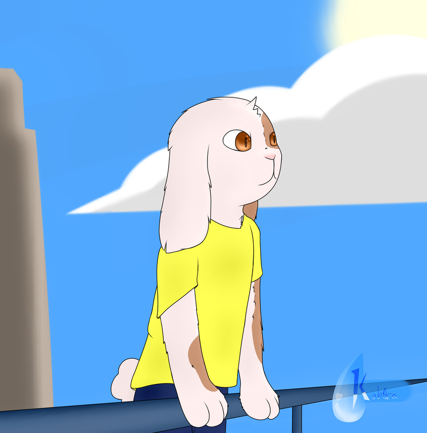 2017 clothed clothing cute digital_media_(artwork) fur lagomorph male mammal morty_smith pocket_mortys rabbit rabbit_morty rick_and_morty simple_background sky white_fur