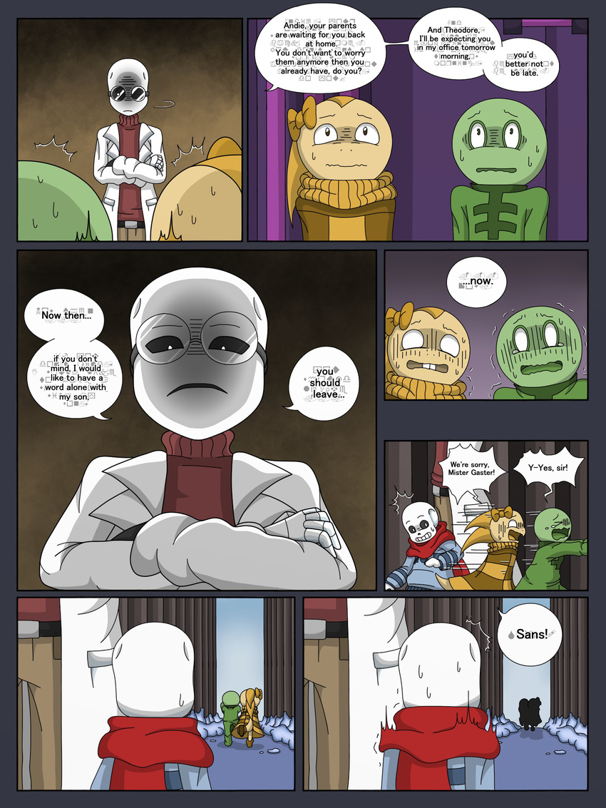 comic gaster sans_(undertale) taggen96_(artist) undertale video_games young