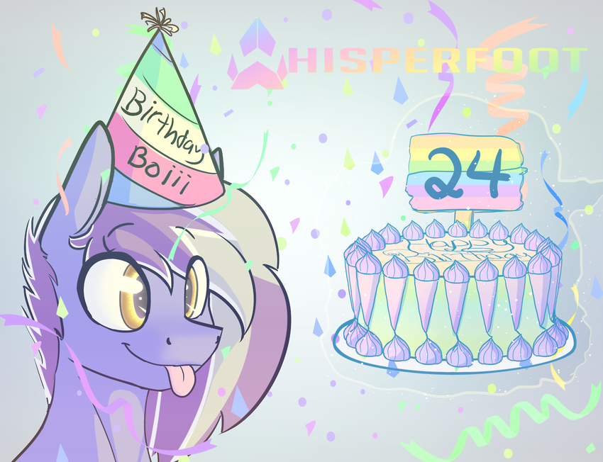 2017 berry_frost cale earth_pony english_text equine fan_character hair hat horse mammal my_little_pony party_hat pony smile solo text tongue tongue_out whisperfoot