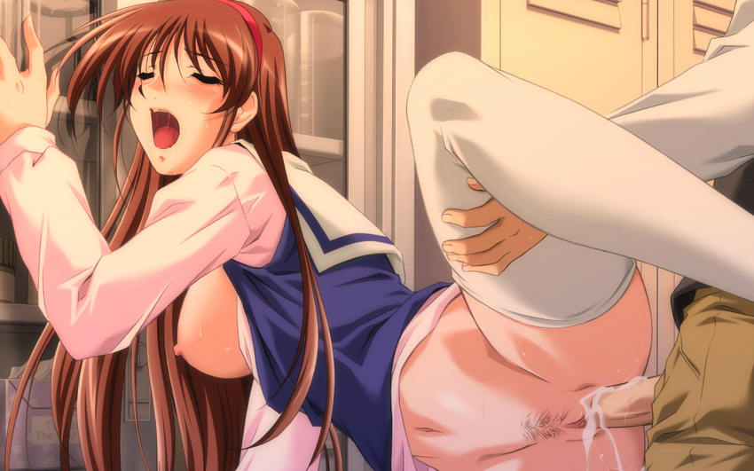 brown_hair clothed_sex daimon_kiyoka long_hair sex uncensored vaginal virgin_roster wallpaper yamane_masahiro zyx