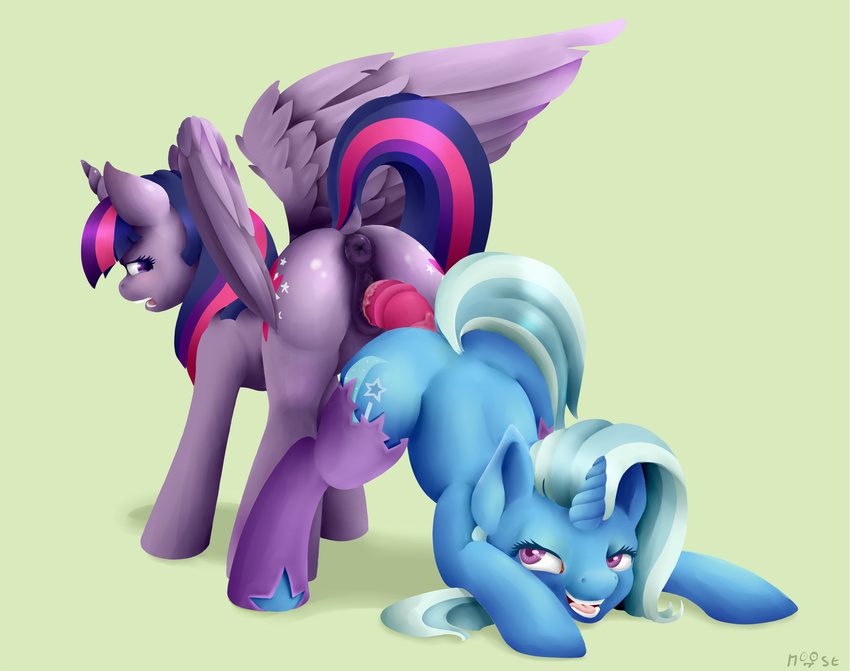 2014 anus butt cutie_mark cynicalmoose dildo double_dildo duo equine feathered_wings feathers female female/female feral friendship_is_magic hair horn long_hair mammal multicolored_hair my_little_pony nude penetration purple_eyes purple_hair pussy sex_toy trixie_(mlp) twilight_sparkle_(mlp) two_tone_hair unicorn vaginal winged_unicorn wings