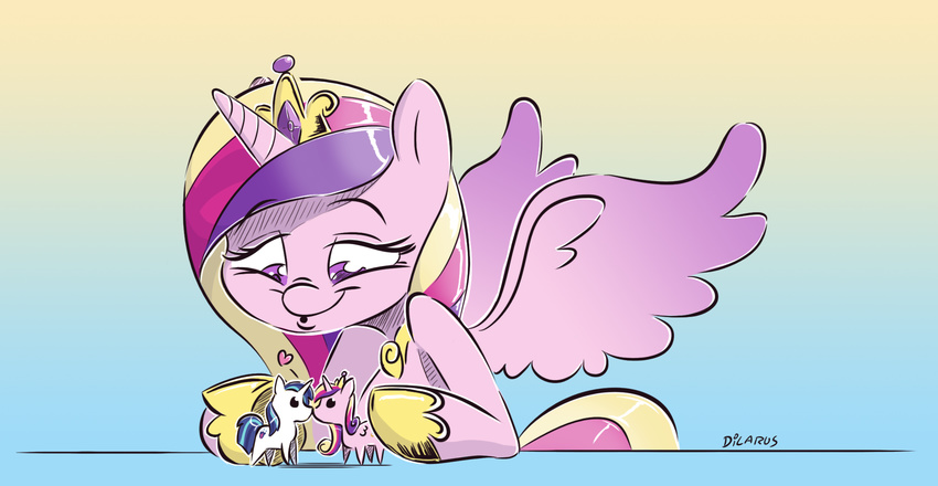 &lt;3 2016 dilarus doll equine feathered_wings feathers female friendship_is_magic horn kissing mammal my_little_pony princess_cadance_(mlp) shining_armor_(mlp) solo winged_unicorn wings