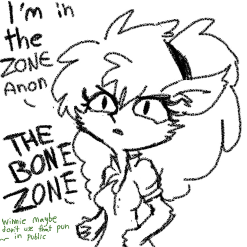 black_and_white breasts canine chest_tuft dialogue english_text female ghoul_school hair humor mammal monochrome scooby-doo_(series) spot_color text tjpones tuft unseen_character were werewolf winnie_werewolf