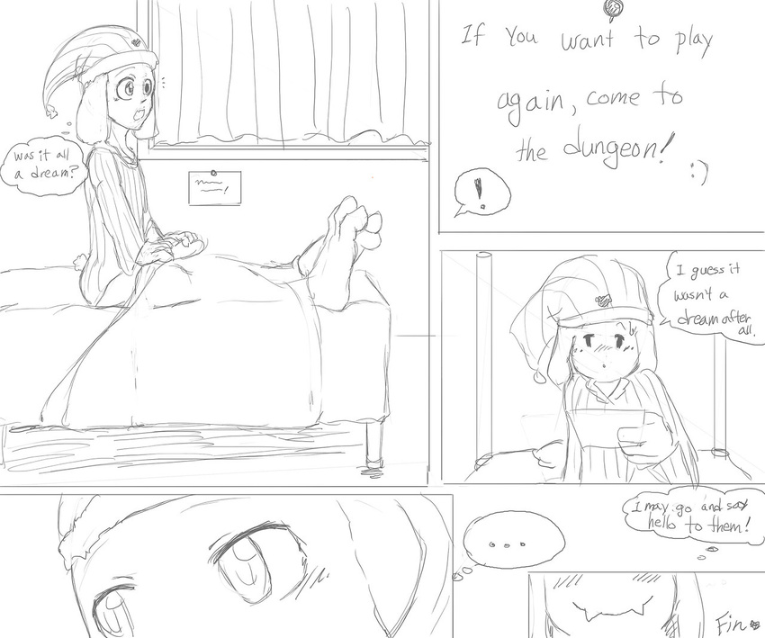 ! ... 3_toes asriel_dreemurr barefoot bed comic english_text feet foot_fetish male monochrome sketch text toes twomario_(artist) undertale video_games
