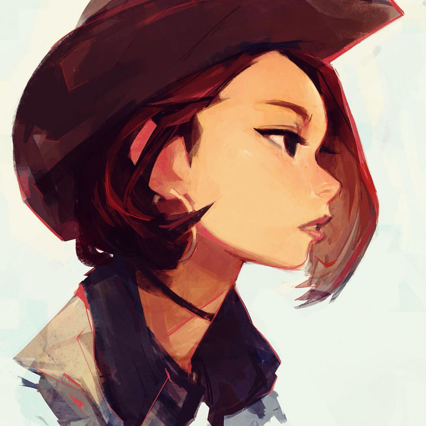 black_eyes chaeyoung_(twice) cowboy_hat red_hair tagme twice_(group)