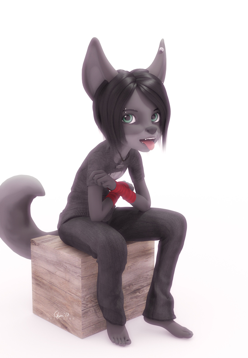 3d_(artwork) canine cosmicbleats digital_media_(artwork) dog emo goth justin-parallax male mammal modelling teenager wolf young