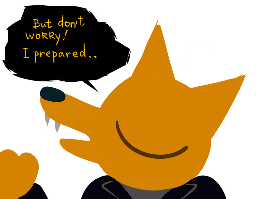 bodoodles canine eyes_closed fangs fox fur gregg_(nitw) mammal night_in_the_woods yellow_fur