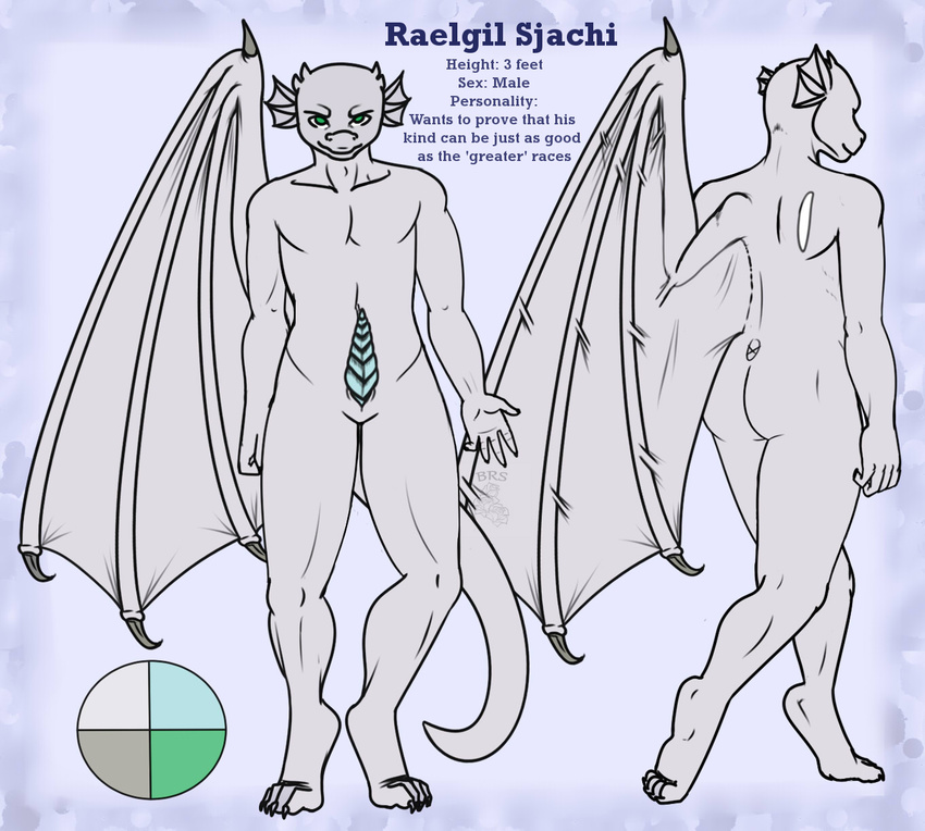 blueroses butt claws dragon invalid_tag kobold male model_sheet muscular penis presenting raelgil_sjachi sheet_(disambiguation) short slit small_(disambiguation) version warrior wings