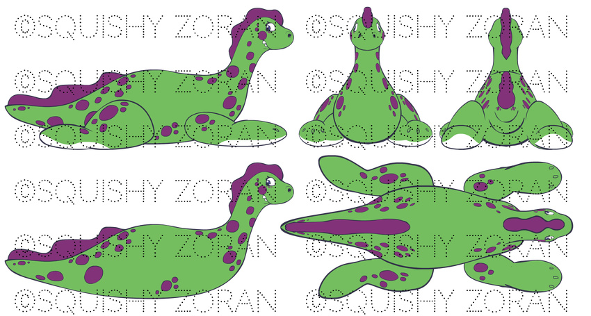 concept design dinosaur inflatable nessie pool_toy scalie toy