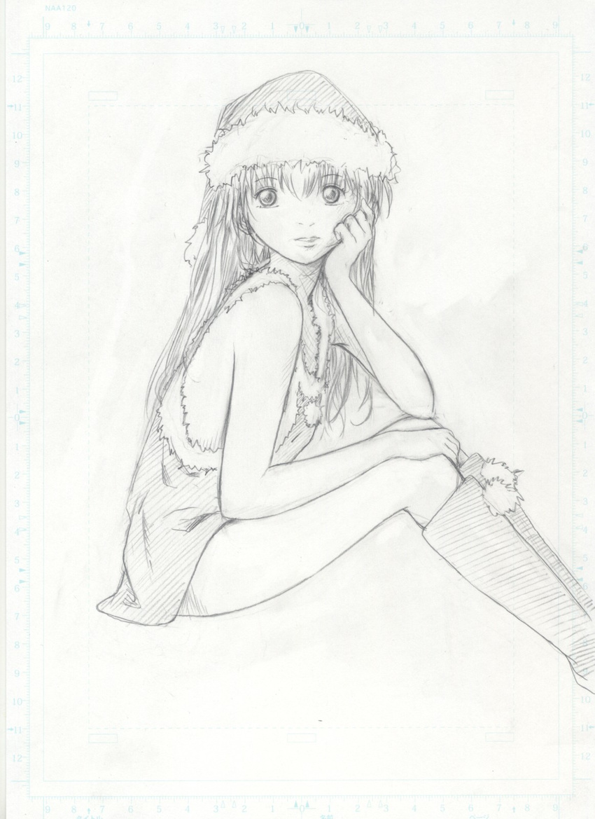 akazukin_chacha cosplay magical_princess open_eyes santa sitting sketch