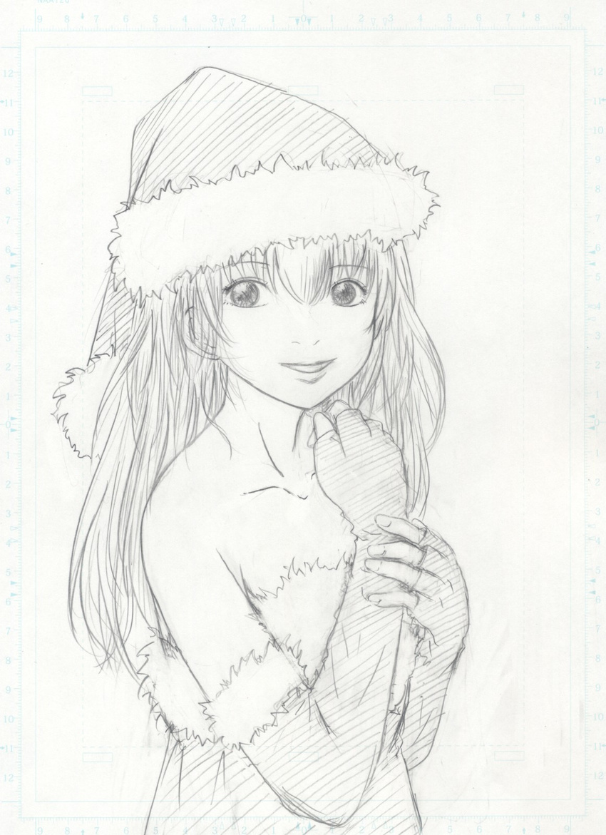 akazukin_chacha hat magical_princess open_eyes santa sketch