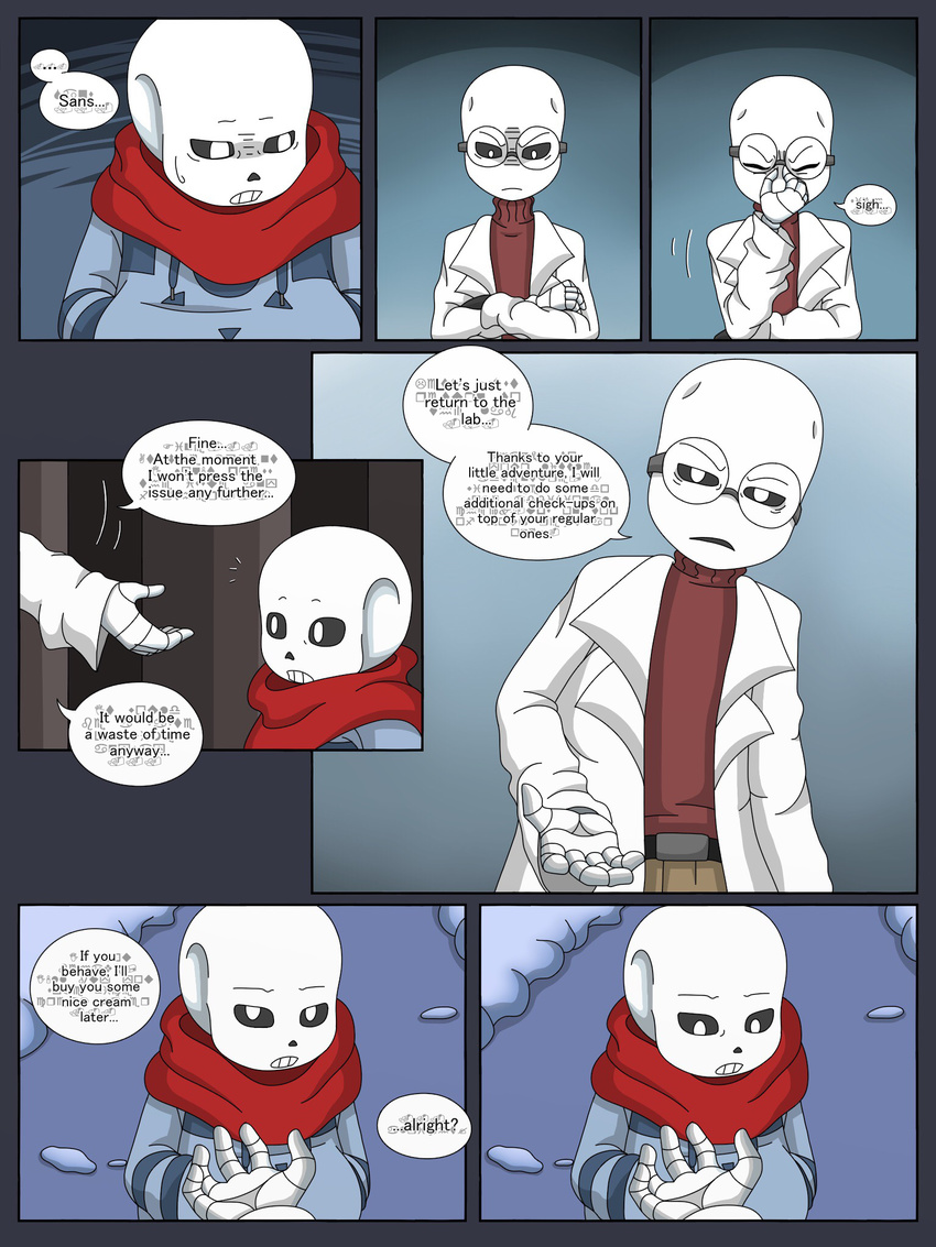 comic gaster hi_res humanoid male not_furry sans_(undertale) taggen96_(artist) undertale video_games young
