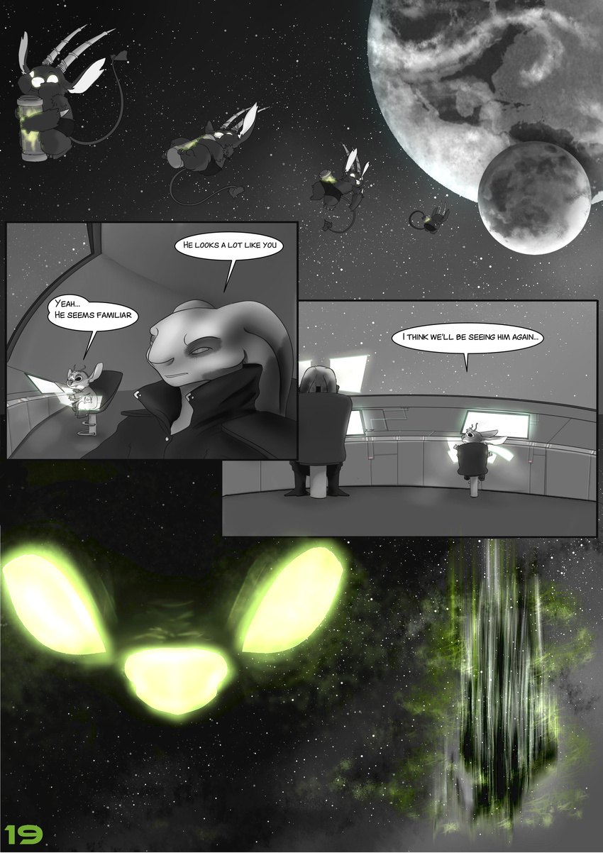 absurd_res alien bioluminescence chance_(experiment) comic disney english_text evilbunnyking experiment_(species) glowing hi_res lilo_and_stitch petresko_(character) seyloid text tsuki_akurei