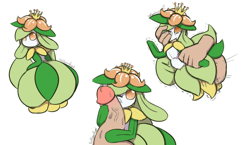 2017 digital_media_(artwork) faceless_male female hi_res interspecies lilligant male male/female nintendo penis plant pok&eacute;mon pok&eacute;philia size_difference thepolygonheart video_games