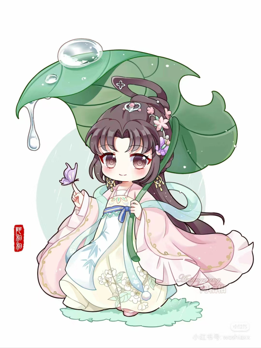 chibi chinese_clothes hair_rings hanfu highres non-web_source qixiong_ruqun ruqun