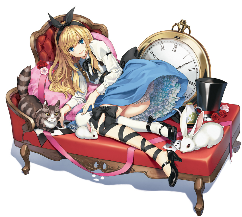 alice alice_in_wonderland dress heels luna thighhighs