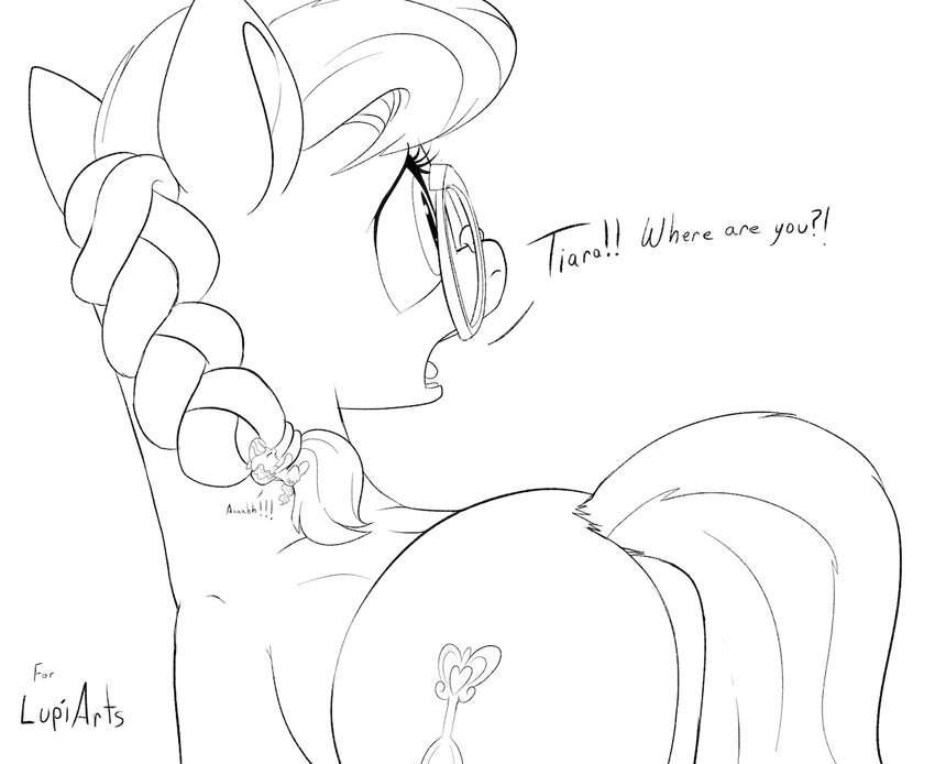 2017 braided_hair cutie_mark dialogue duo earth_pony english_text equine eyes_closed eyewear female feral friendship_is_magic glasses hair horse mammal micro my_little_pony open_mouth pony silver_spoon_(mlp) text tsitra360
