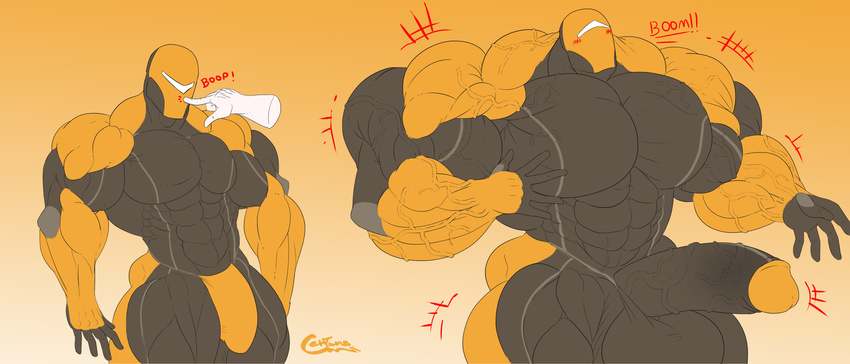 abs balls big_balls centaurus erection grobot growth hyper hyper_muscles machine muscular not_furry pecs penis ripped-saurian robot