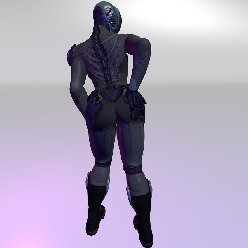 3d_(artwork) armor butt clothed clothing digital_media_(artwork) fekislovefekislife_(artist) female helmet humanoid not_furry planetside presenting presenting_hindquarters simple_background solo spandex tight_clothing vanu video_games