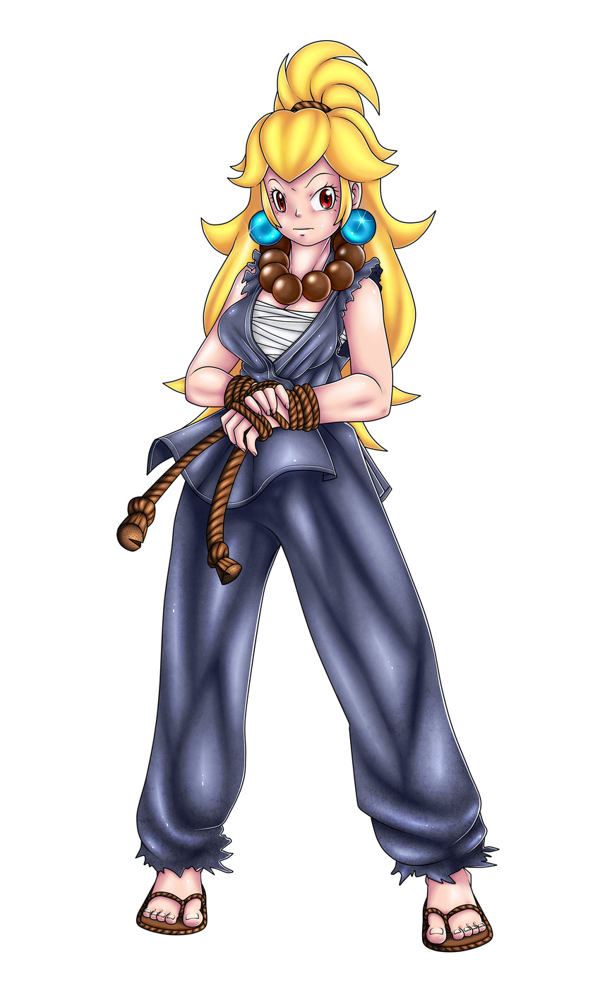 akuma blonde_hair crossover gi gouki peach(mario) princess_peach street_figther