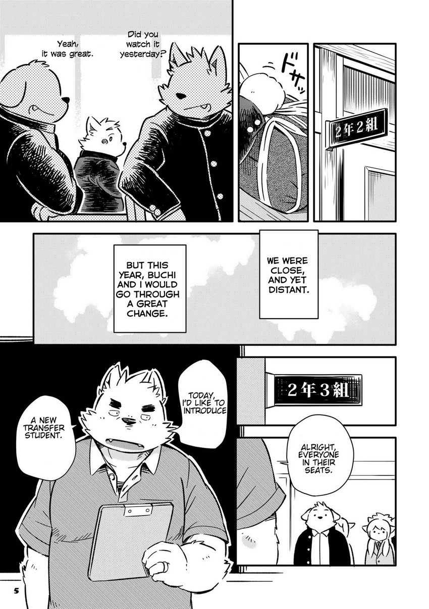 buchi canine clothing comic dog english_text japanese_text kemono kinoshita-jiroh mammal mekko_rarekko text translated uniform