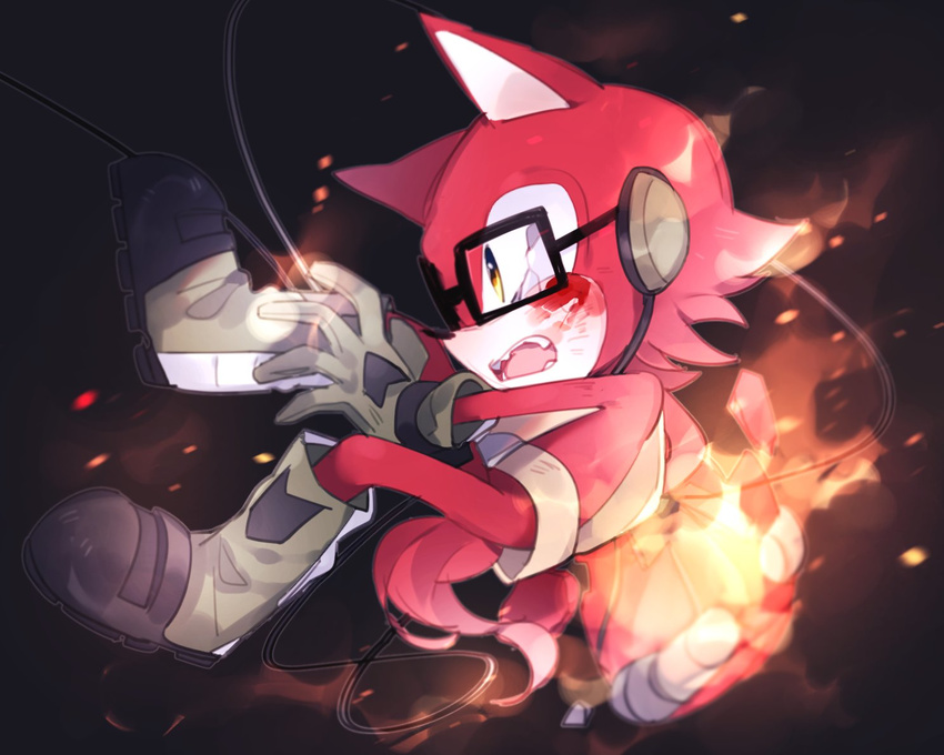 2017 anthro big_head black_nose canine clothing custom_character_(sonic_forces) eyewear fur glasses gloves iroha_sss male mammal simple_background sonic_(series) sonic_forces toony video_games wolf