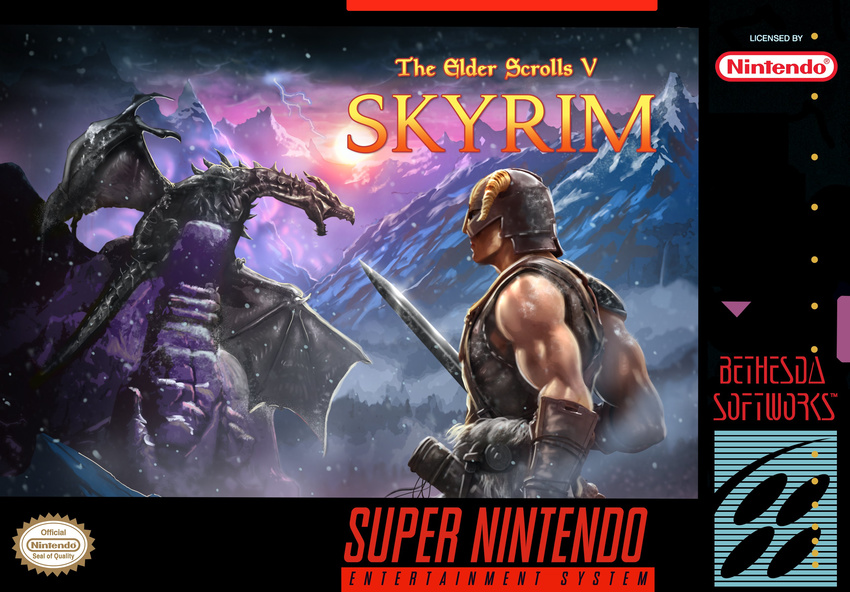 armor bethesda biceps box_art clothed clothing dragon dragonborn english_text feral gloves headgear helmet hi_res horn human male mammal manly melee_weapon mountain muscular nintendo nude official_art open_mouth outside scalie skyrim snow standing super_nintendo sword text the_elder_scrolls thunder triceps unknown_artist video_games warrior weapon wings youtube