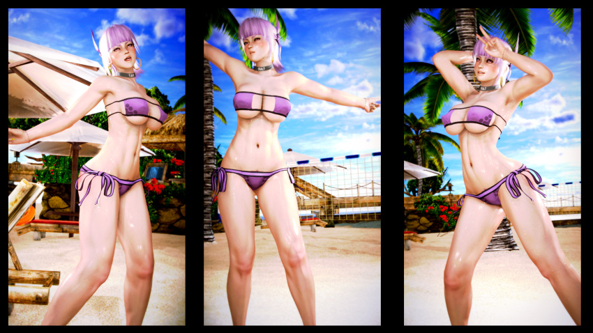 1girl 3d absurdres ayane_(doa) bikini breasts dead_or_alive dead_or_alive_5 highres honey_select honeykai_(artist) illusion_soft swimsuit