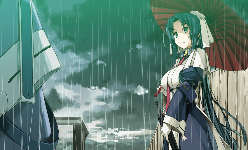 kyoukai_senjou_no_horizon musashi_(horizon) shikei umbrella wallpaper