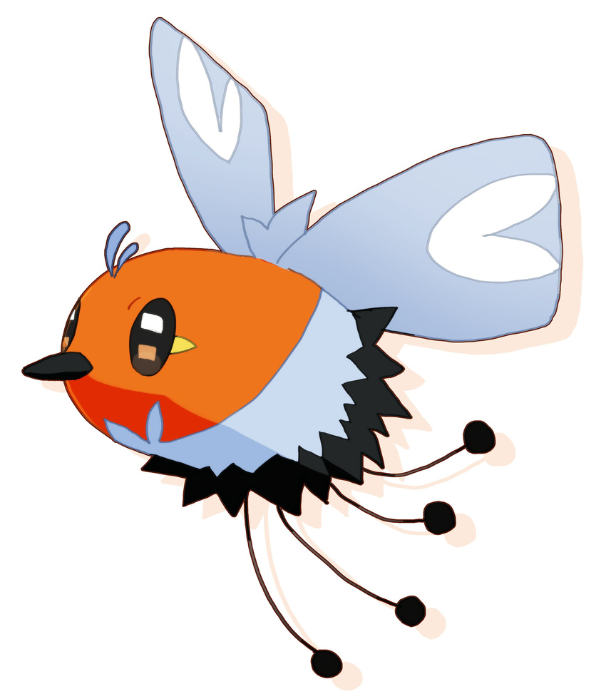 alternate_color cutiefly fletchling flying_sweatdrops full_body fusion gen_6_pokemon gen_7_pokemon highres no_humans not_shiny_pokemon pokemon pokemon_(creature) solo usuki_(usukine1go)