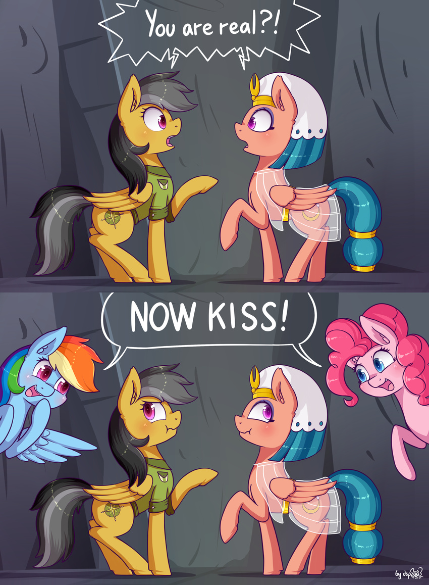 daring_do_(mlp) dialogue dsp2003 english_text equine friendship_is_magic horse mammal my_little_pony pegasus pinkie_pie_(mlp) pony rainbow_dash_(mlp) somnambula_(mlp) text wings