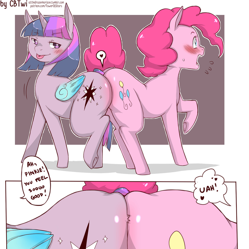 &lt;3 2017 butt cold-blooded-twilight equine female female/female friendship_is_magic horse mammal my_little_pony pinkie_pie_(mlp) pony sex tribadism twilight_sparkle_(mlp)