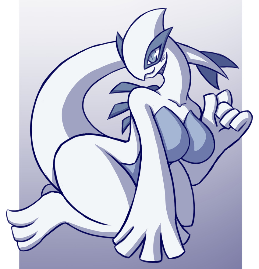 2017 anthro big_breasts breasts female legendary_pok&eacute;mon lugia nintendo nude pok&eacute;mon pok&eacute;mon_(species) rakkuguy simple_background smile video_games