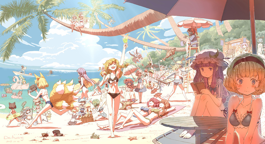 alice_margatroid animal_ears bikini bunny_ears bunny_girl chen cirno dahuang daiyousei flandre_scarlet fujiwara_no_mokou hakurei_reimu hijiri_byakuren hinanawi_tenshi hong_meiling horns hoshiguma_yuugi houjuu_nue houraisan_kaguya ibuki_suika inaba_tewi izayoi_sakuya kaenbyou_rin kawashiro_nitori kirisame_marisa kisume kitsune kochiya_sanae komeiji_koishi komeiji_satori konpaku_youmu miyako_yoshika moriya_suwako murasa_minamitsu mystia_lorelei nagae_iku nazrin nekomimi onozuka_komachi patchouli_knowledge reisen_udongein_inaba reiuji_utsuho remilia_scarlet rumia saigyouji_yuyuko sekibanki shameimaru_aya signed sukuna_shinmyoumaru swimsuits tail touhou wakasagihime wings yakumo_ran yakumo_yukari