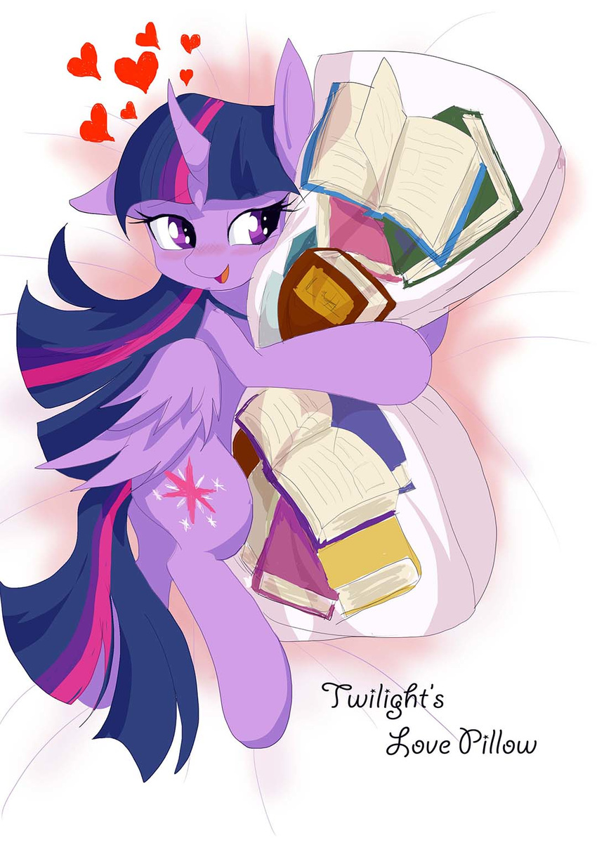 &lt;3 2017 blush cutie_mark dakimakura_design definisher english_text equine feathered_wings feathers female feral friendship_is_magic hi_res horn hug mammal my_little_pony purple_feathers solo text twilight_sparkle_(mlp) winged_unicorn wings