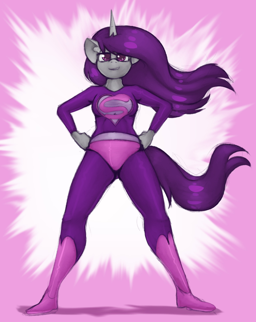 anthro equine fan_character female horn horse mammal marsminer my_little_pony solo super_hero unicorn wicked_silly