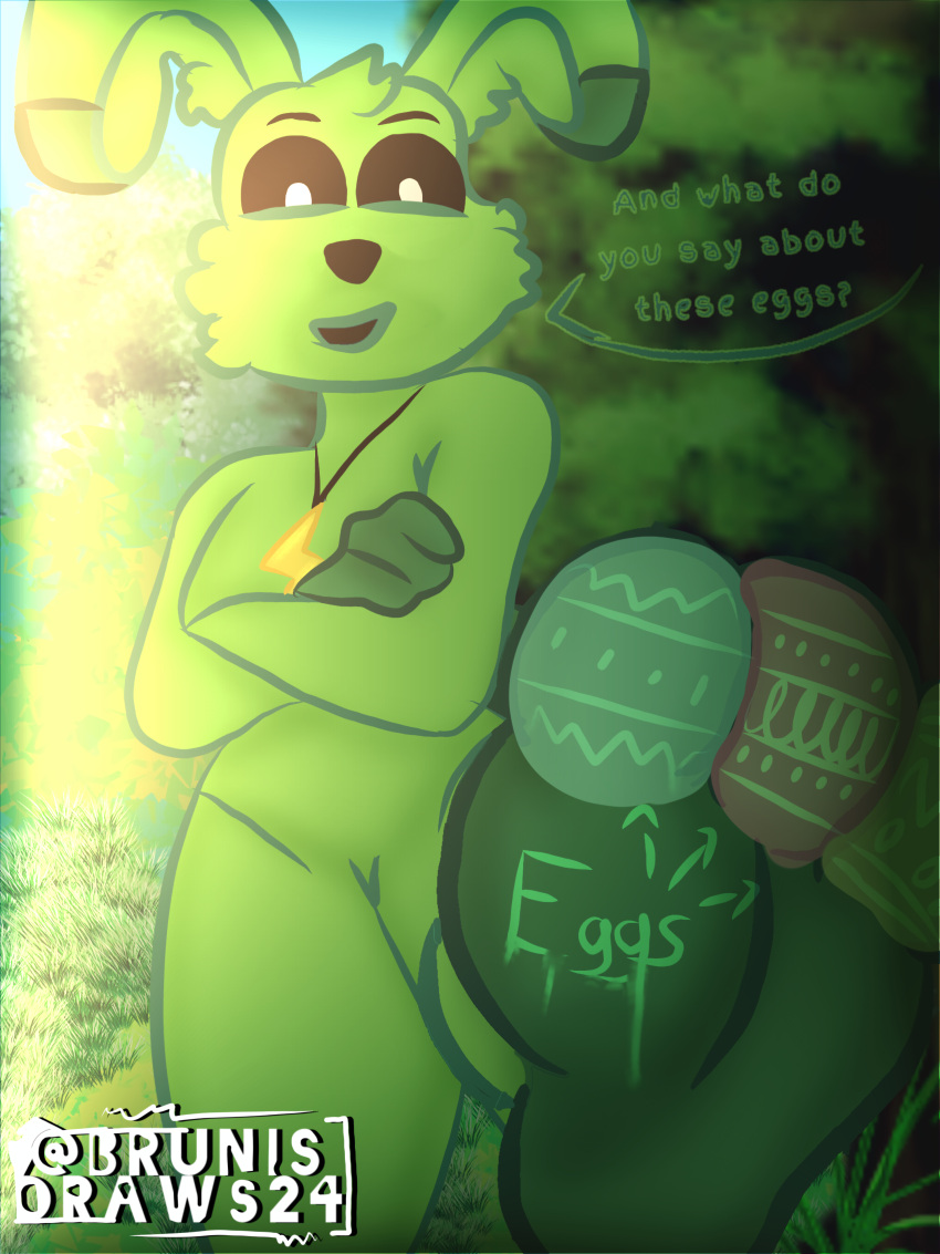 3_toes 4_fingers absurd_res ambush anthro barefoot brunisdraws cheek_tuft clothing dialogue dialogue_box ears_up easter easter_egg egg english_text facial_tuft feet female fingers first_person_view fluffy fluffy_tail foot_fetish foot_fetish_validation foot_focus forest forest_background fur grass green_body green_fur green_skin hair hi_res hindpaw holidays hoppy_hopscotch humanoid jewelry lagomorph leaf legwear leporid light light_beam lightning_bolt mammal nature nature_background necklace paint paws plant poppy_playtime rabbit rabbit_ears scut_tail short_tail smiling_critters soles solo spread_legs spreading sunbeam sunlight tail text thigh_highs thunder toes tree tuft wide_hips