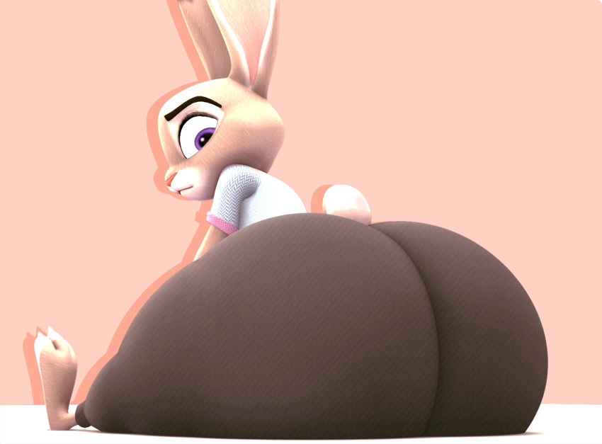 2023 3d_(artwork) anthro big_butt black_bottomwear black_clothing black_eyebrows black_pants bottomwear butt cindablimp clothing colored digital_media_(artwork) disney eyebrows female grey_body grey_ears hi_res huge_butt hyper hyper_butt judy_hopps lagomorph leporid looking_at_butt looking_at_own_butt looking_back mammal pants pink_background pink_inner_ear pink_nose purple_eyes rabbit rear_view scut_tail shaded shirt short_tail simple_background sitting solo source_filmmaker_(artwork) tail thick_thighs tight_bottomwear tight_clothing topwear white_clothing white_shirt white_tail white_topwear zootopia